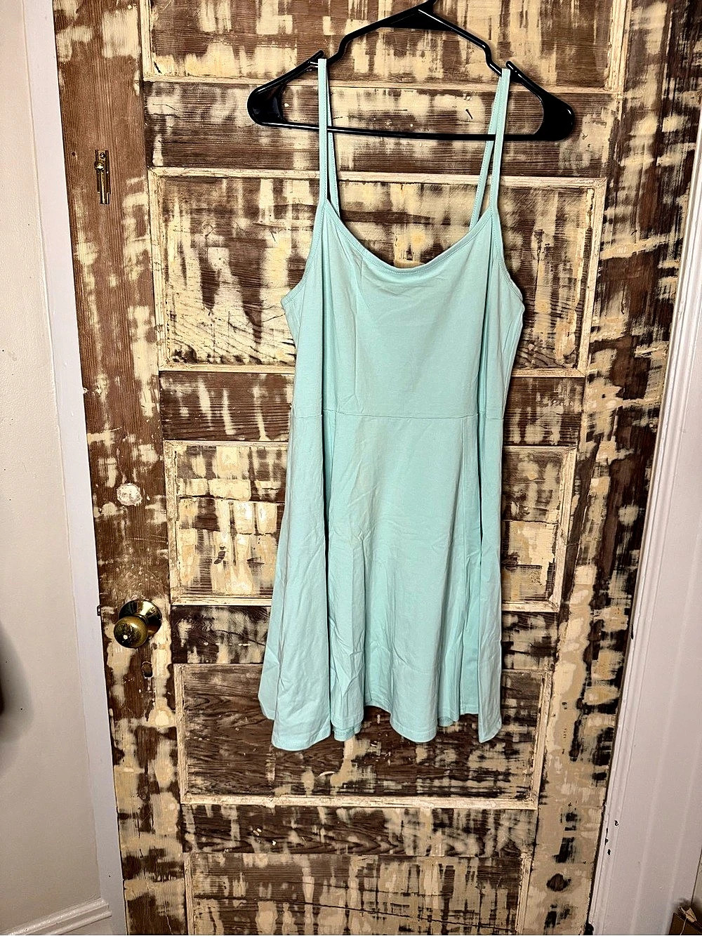 Divided Mini Skater Dress in Blue Size Large Like New
